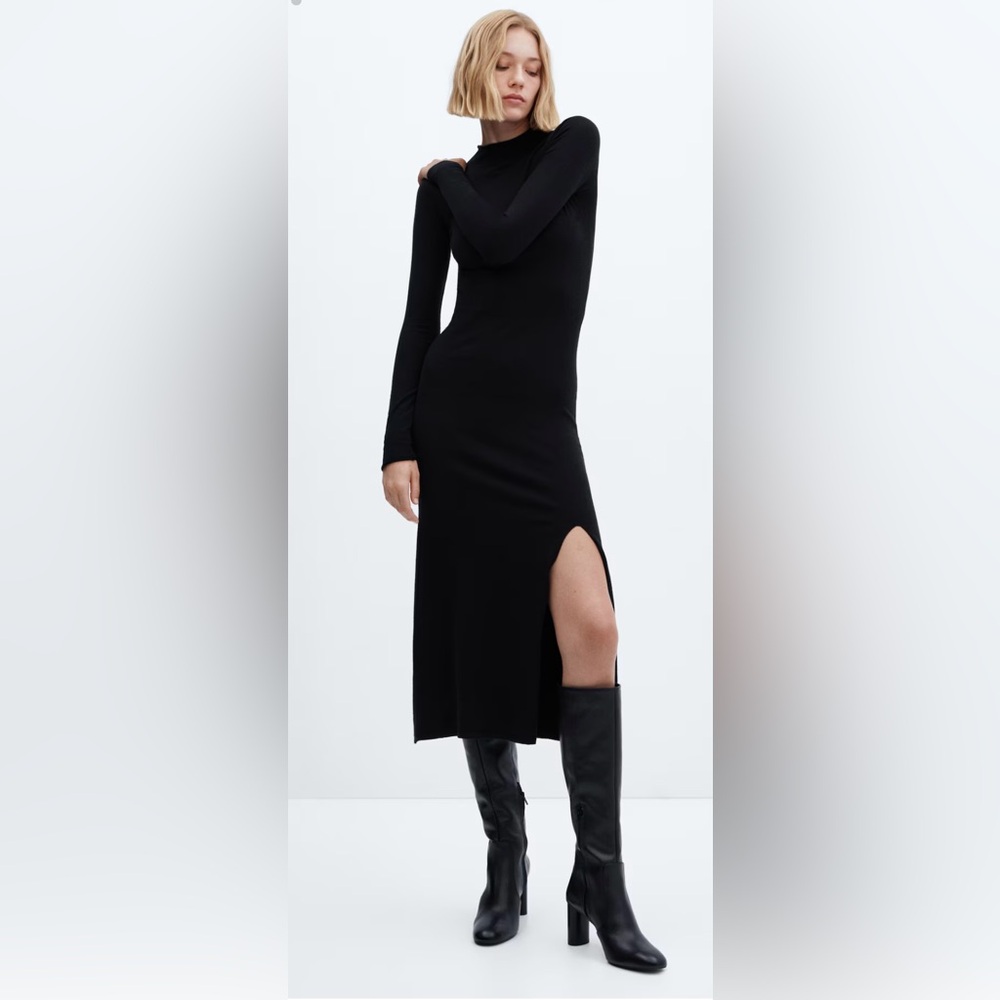 BNWT Mango Knit Slit Maxi Dress